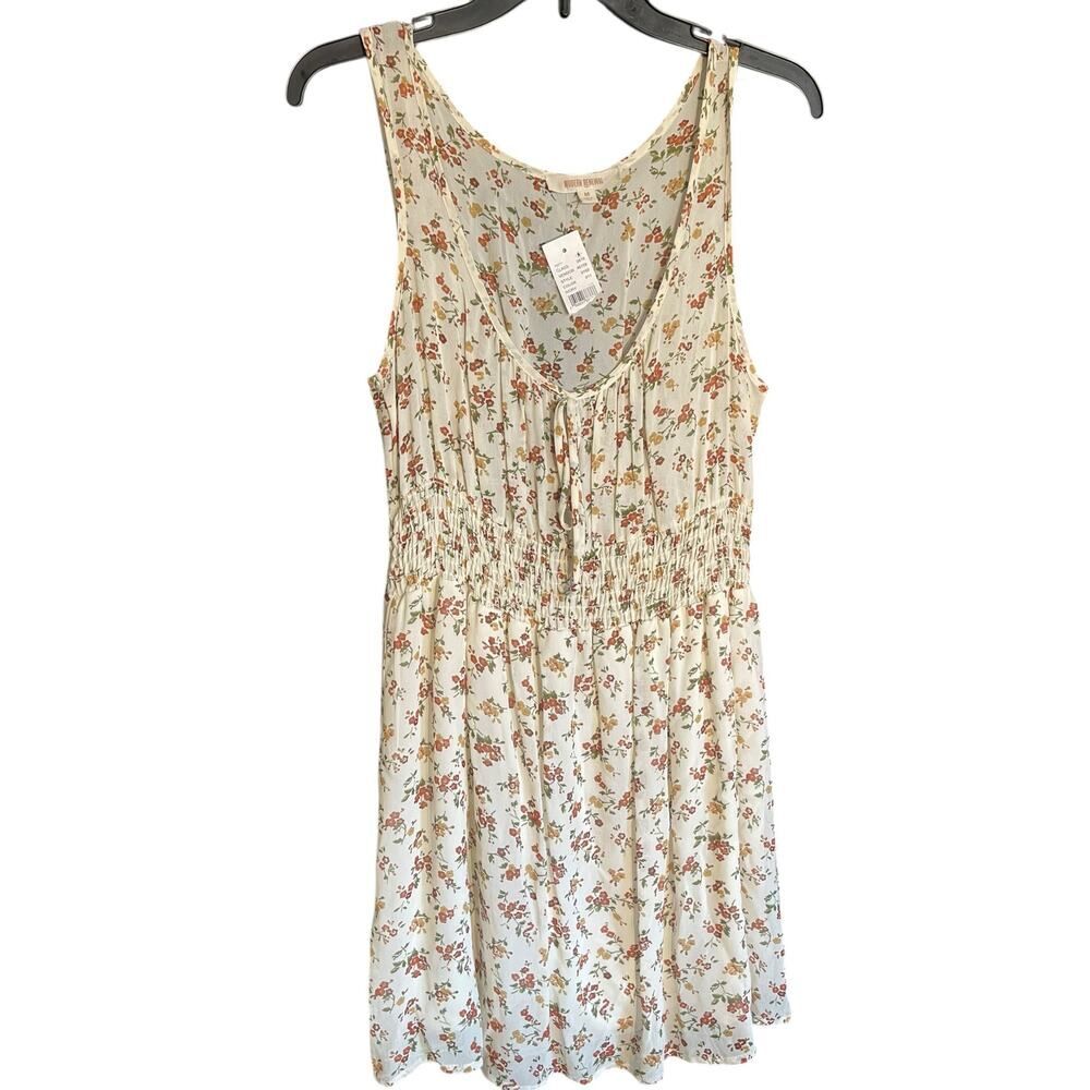 NWT Modern Renewal (from Pac Sun) Cream Floral Patterned Dress Size Mediim